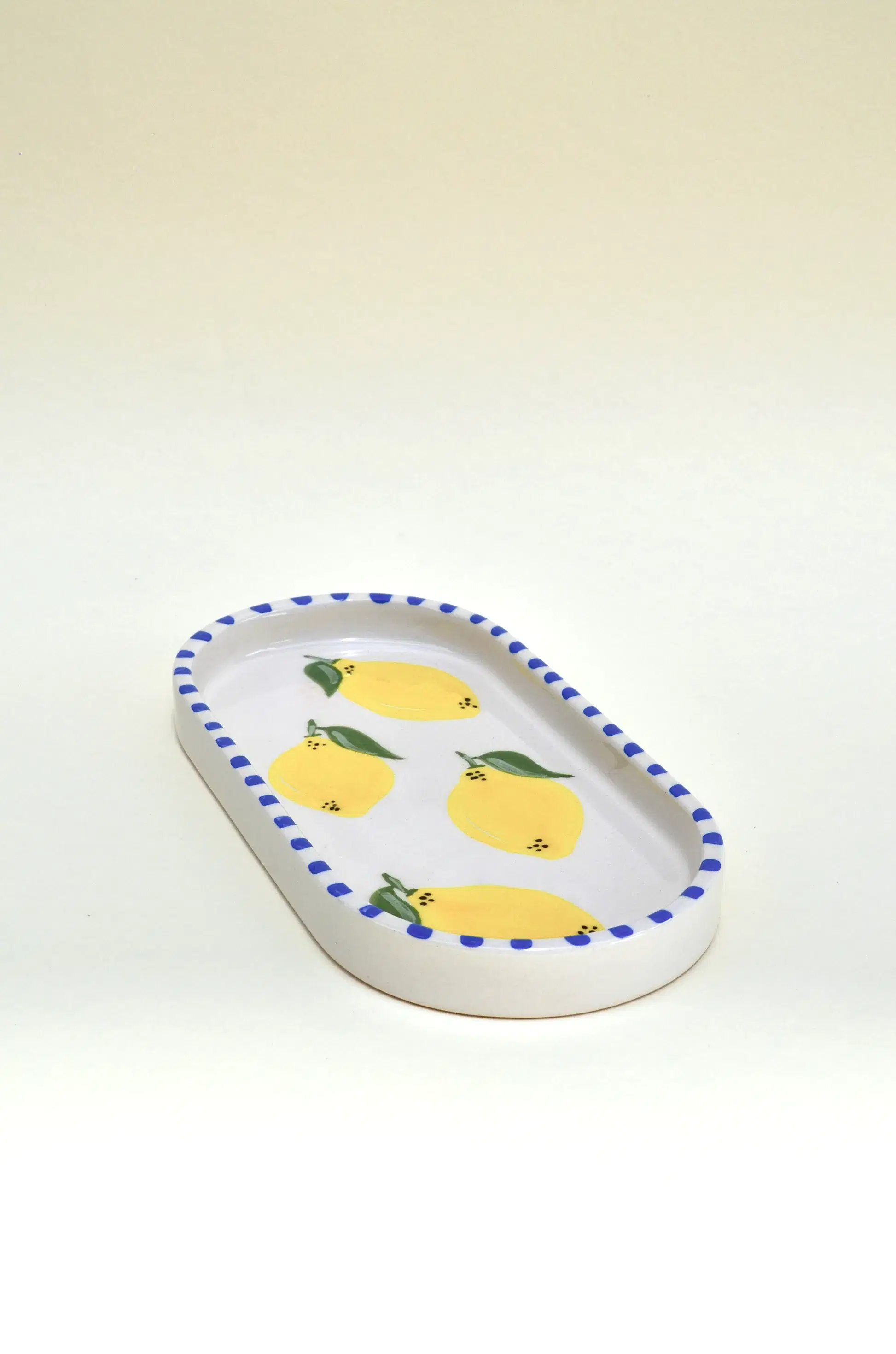 Limon Desenli 3'lü Kayık Tabak