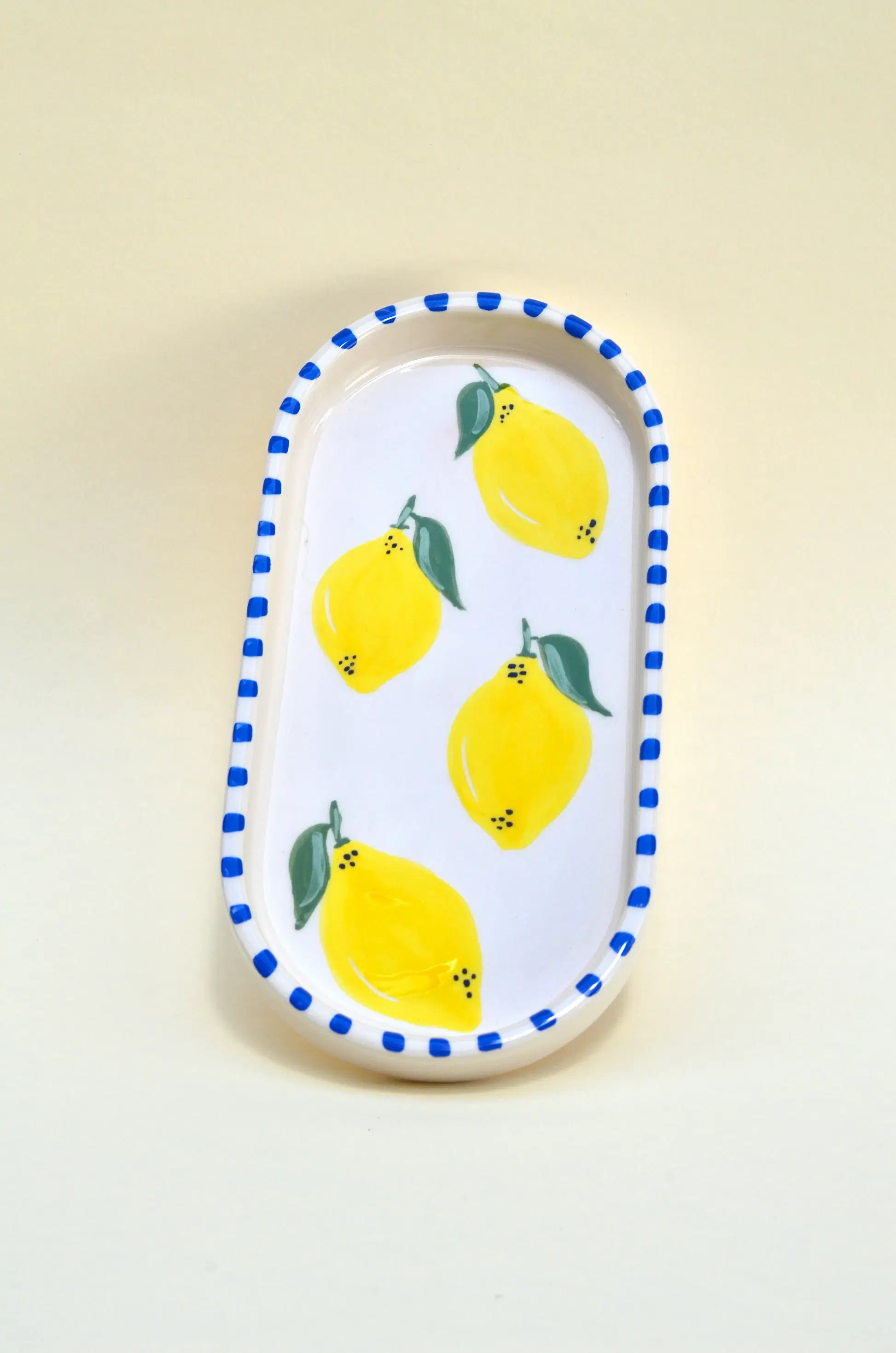 Limon Desenli 3'lü Kayık Tabak