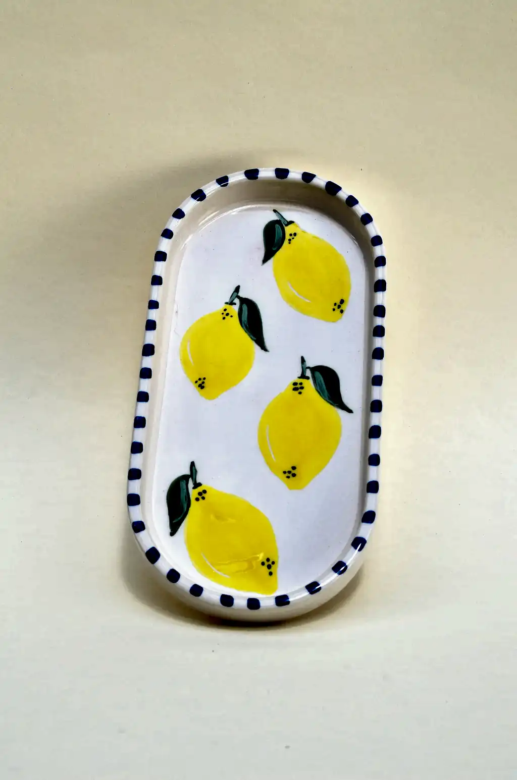 Limon Desenli 3'lü Kayık Tabak