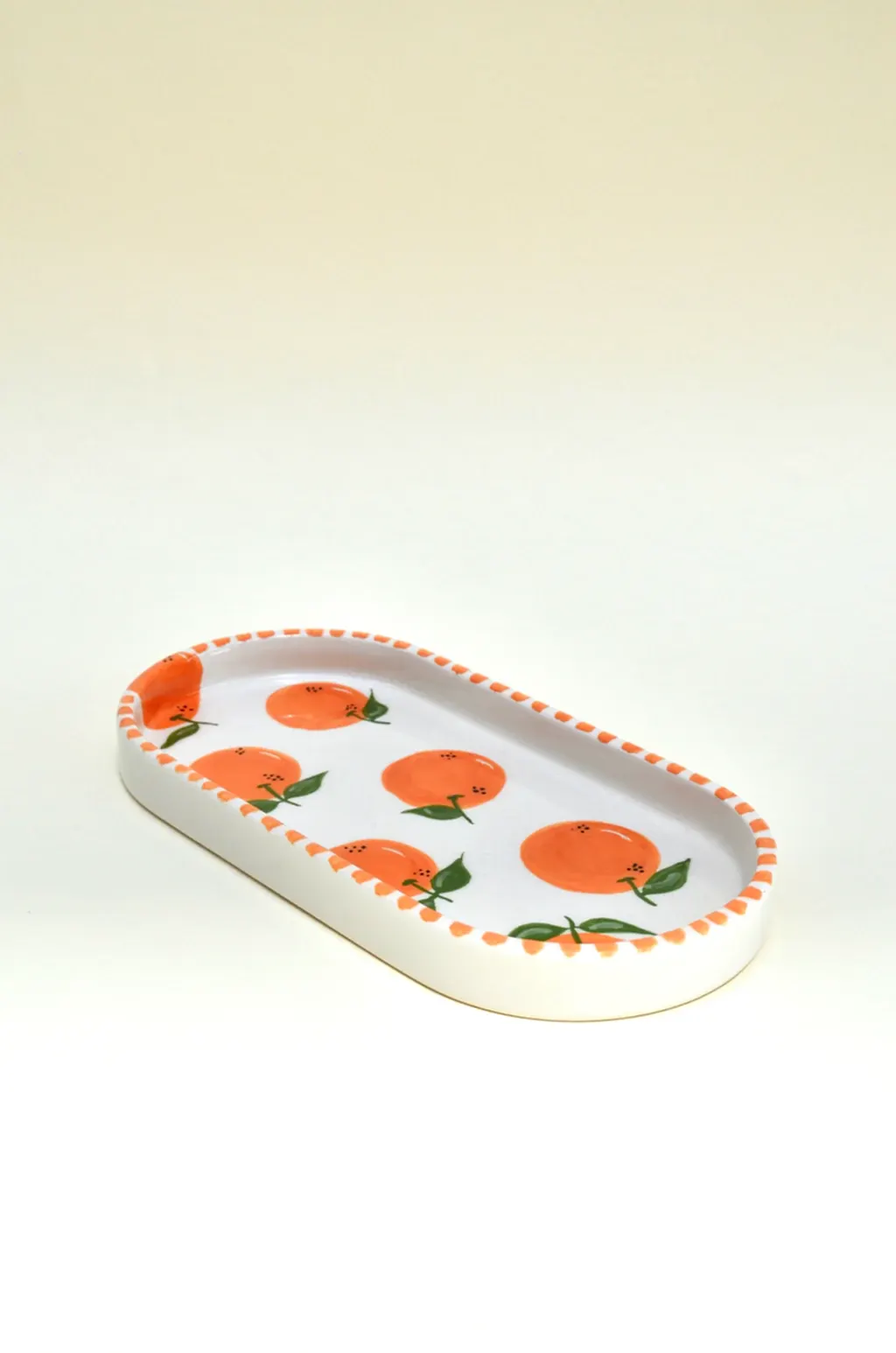 Portakal Desenli 2'li Kayık Tabak