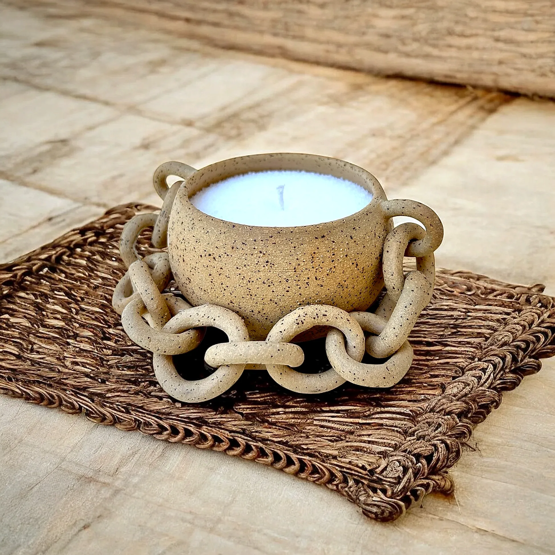 Stoneware Zincir Mumluk